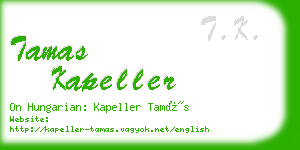 tamas kapeller business card